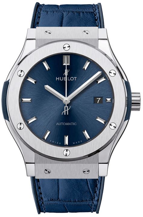 hublot classic fusion blue sunray titanium 542.nx.7170.lr|Classic Fusion Chronograph Titanium Blue 42 mm.